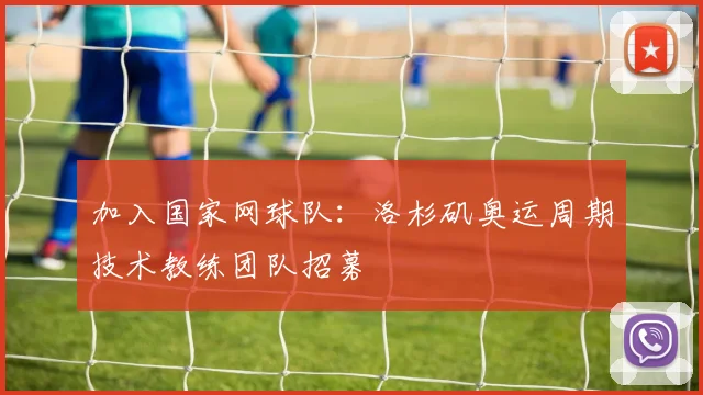 加入国家网球队：洛杉矶奥运周期技术教练团队招募